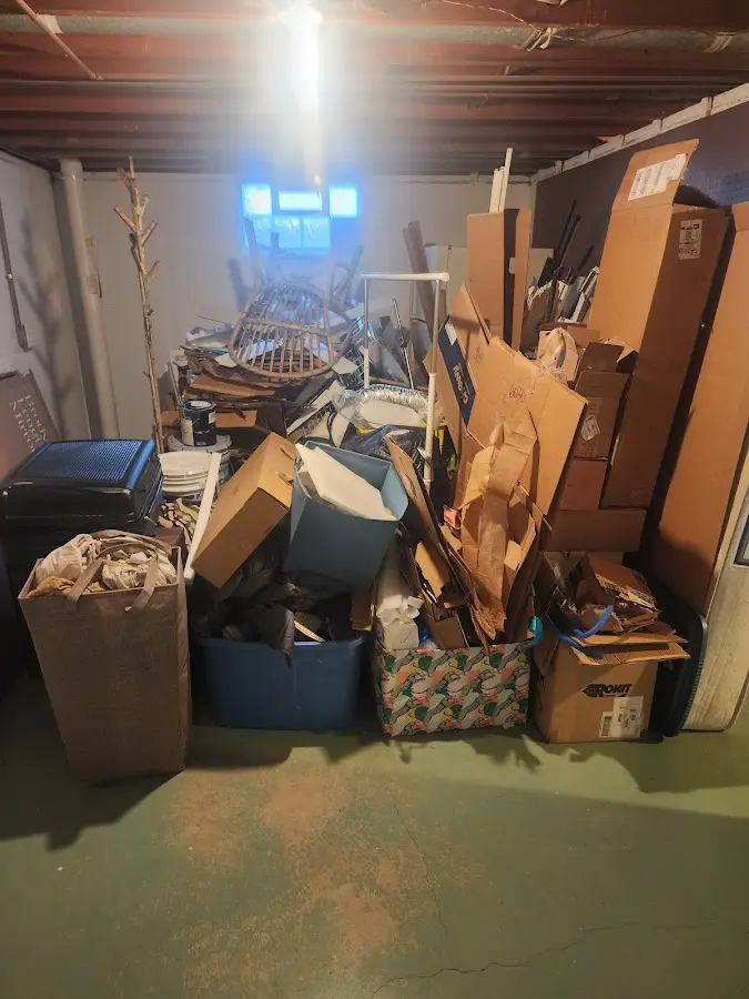 Roll-off dumpster container at job site for 20 Yard Dumpster Rental in Richwood